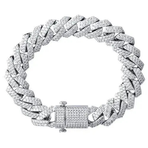 14 mm pulsera estilo Cadena Cubana 
